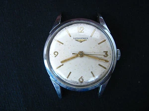 Vintage Antique Longines Stainless Steel Men’s Wristwatch - Picture 1 of 9