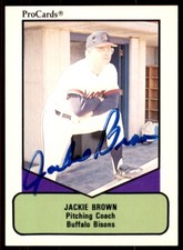 1990 PROCARDS AAA JACKIE BROWN AUTO BUFFALO BISONS #505
