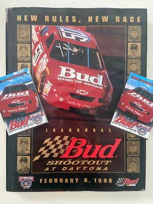 签名 ~ Ricky Craven Bud Shootout at Daytona 1998 年 2 月 8 日 精装节目书 — 第 1/4 张图片
