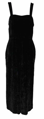 Madewell размер 0 измельченный черный бархат широкие ноги укороченный минималистский комбинезон комбинезон - Изображение 1 из 4