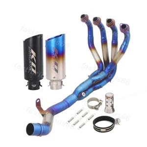 51MM System For Kawasaki Z900 A2 35KW 70KW 2018-2024 Blue Header Exhaust Pipe - Picture 1 of 13