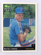 1991 Pittsfield Mets-Classic BEST Baseball Card-Darian Lindsay