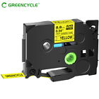 Greencycle For Brother Hse-621 Black / Yellow Heat Shrink Tube Tape 0.34"X4.92Ft