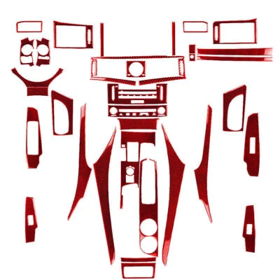 For Lexus IS250 IS300 2014-2017 Red Carbon Fiber Car Interior Full Sets Trim Kit — 第 1/4 张图片