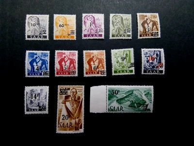 Germany SAAR 1947 full set (13 stamps) MNH. High value! Rare! CV £2473 - Image 1 of 2