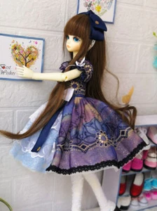 1/3 1/4 BJD Mädchen Puppe Kleidung Star Lolita Kleid Party Outfit Stirnband Halskette - Bild 1 von 8