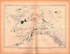 ALASKA COAL BEARING ROCKS Antique geology map 1902
