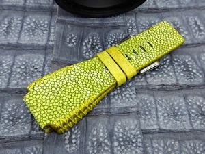 Correa de reloj de cuero Stingray de 24 mm/24 mm diseño minimalista vintage a medida - Imagen 1 de 9