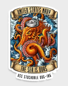 USS Stockdale DDG-106 United States Navy The Sea Is Ours Veteran 5" USN Decal - Picture 1 of 1