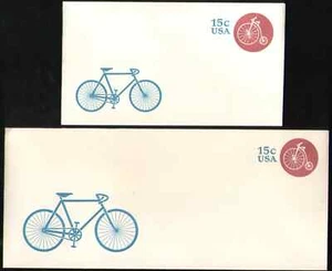 US. U597. 15c. High wheeler Bicycle. #6 & #10 Regular Lot of 2. MNH. 1980 - Picture 1 of 1