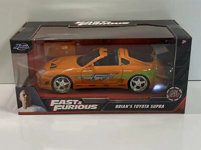 Fast & Furious Brians Toyota Supra Orange Jada 97168 Scale 1:24 - Image 1 of 4