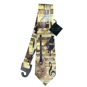 Eagles Wings Joyful Noise Silk Necktie Guitar Rejoice Inspirational - Picture 1 of 8