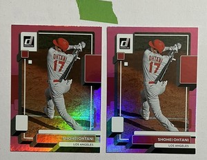 (2) 2022 Donruss Shohei Ohtani #147 Batting Pink Holo SP