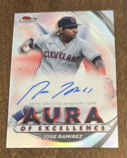 2022 Topps Finest Jose Ramirez Aura Of Excellence Refractor Autograph 20/50