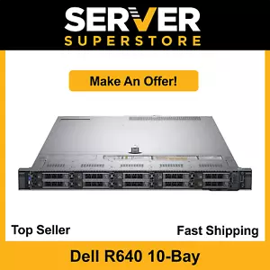 Dell PowerEdge R640 Server 2x Gold 6132 = 28 Cores H730P 192GB RAM 2x 1TB SSD - Picture 1 of 9