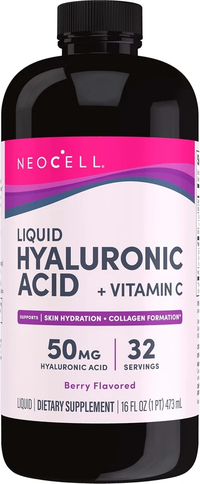 Líquido de ácido hialurónico NeoCell con vitamina C, sabor a bayas, 16 fl oz Foto 1 de 4