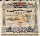 Banque Industrielle de Chine 1920 / BANK CHINY *** TOP DECO ************