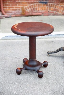 Mesa de pub bar de cóctel vintage madera pies atómicos patas cocina redonda antigua Foto 1 de 4