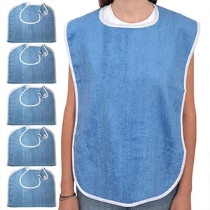 2pcs Lätzchen Ess Schürze Latz für Erwachsene Senioren Esslatz Essschürze - Bild 1 von 11