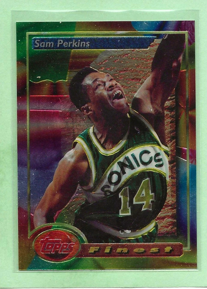 SAM PERKINS - 1993-94 Finest - #186 - Supersonics - $1.00 Shipping - Image 1 of 1