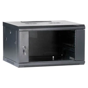19" Wandgehäuse Netzwerkschrank Serverschrank 6HE Tiefe 500mm schwarz ProfiPatch - Bild 1 von 12