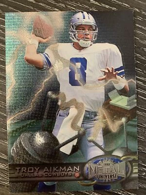 1997 Metal Universe #11 Troy Aikman ~ Dallas Cowboys - Image 1 of 2