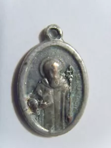 1800s antique catholic Saint Benedict exorcism religious faith pendant 51981 - Picture 1 of 3