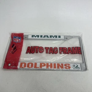 Vintage Miami Dolphins Retro Logo Metal License Plate Frame - Picture 1 of 4