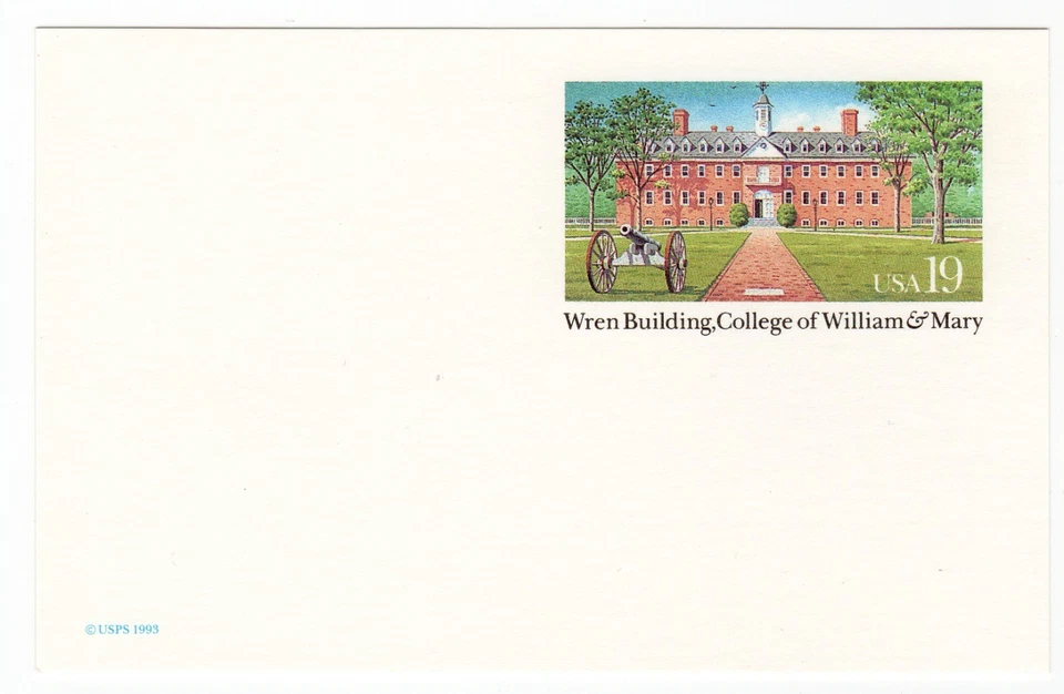 Scott #UX167 Wrenn Building College of William & Mary Stamped Postal Card - Image 1 of 1