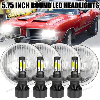 For Oldsmobile 442 98 F85 Cutlass 5.75 inch LED Headlights HI/LO DRL 4pcs - Image 1 of 4