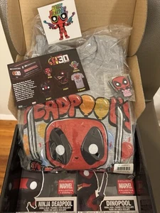 Funko Pop! Deadpool Collector Corps Box Nerdy 30 Years Medium T Dinopool Ninja - Picture 1 of 3