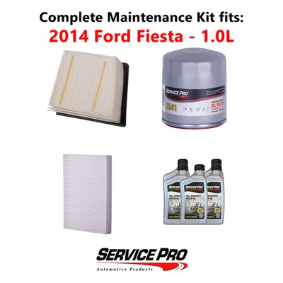 2014 Ford Fiesta 1.0L Complete Air, Oil & Cabin Filter Kit (5W-20) - Image 1 of 4