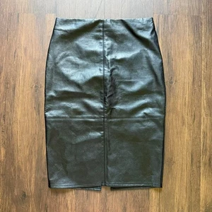 Lulus Bleistiftrock schwarz Kunstleder hohe Taille Größe Small - Bild 1 von 6