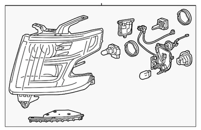 Genuine GM Driver Side Headlamp 84582597 - Image 1 of 3