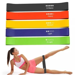 Resistance Bands Exercise Sports Loop Fitness Home Gym Yoga Latex Set Or Singles - Picture 1 of 21
