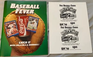 Vintage 1991 Baseball Fever with Coca-Cola & Donruss Advertisement Folder RARE! - Picture 1 of 4