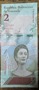 Venezuela 2 Bolivares 2018 UNC P#101a Josefa Camejo - Picture 1 of 2