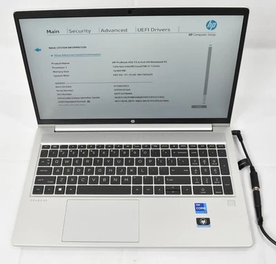 HP ProBook 450 G9 Laptop i7-1255U 2.6GHz 16GB 256GB SSD No OS 15.6" - Image 1 of 4