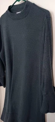Vestido Lauren Conrad Gris Tejido L/S Volantes Dobladillo en Mangas y Dobladillo Mujer XL Foto 1 de 4