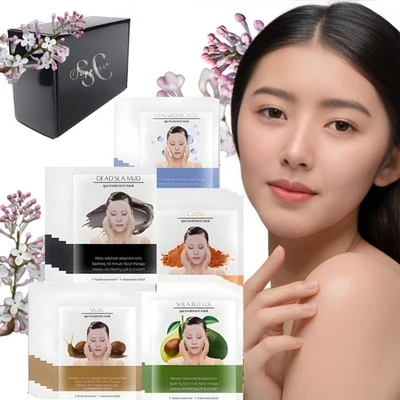 20-Pack Anti-Aging Facial Sheet Mask Youthful Korean Skincare, Variety Gift Box - Image 1 of 4