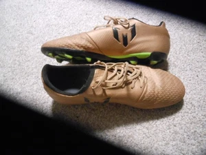 Adidas MESSI Boys Soccer Cleats Gold/Black Size 6 UK 5.5 Used - Picture 1 of 6
