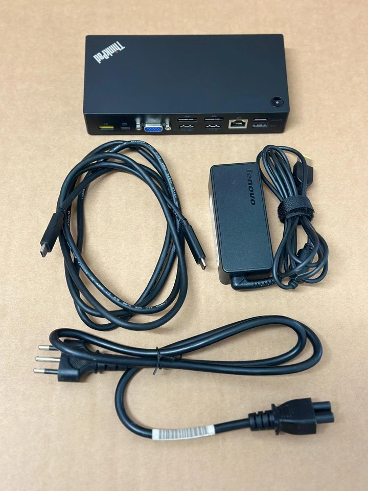 Lenovo ThinkPad USB-C Dock – originale, usato in condizioni eccellenti, nero - Immagine 1 di 4