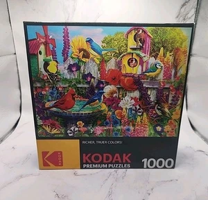 Kodak Premium Puzzles: BIRD BATH GARDEN 1000PC Puzzle *BRAND NEW AND SEALED* - Picture 1 of 2