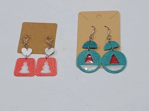 Handgefertigte Weihnachtsohrringe - Bild 1 von 3