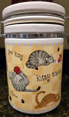 Vintage Nantucket Fat Cat Kitty Treat Ceramic Jar Cannister, 8"  GREAT GIFT!! - Image 1 of 4