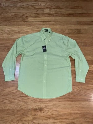 Jockey Button Up NWT Green Long Sleeve Dress Shirt Wrinkle Resistant Medium - Image 1 of 4