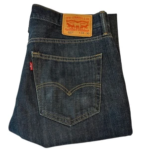 Levi's 527 Herren Blue Denim Jeans 34x30 Slim Bootcut Baumwolle Dark Wash - Bild 1 von 5