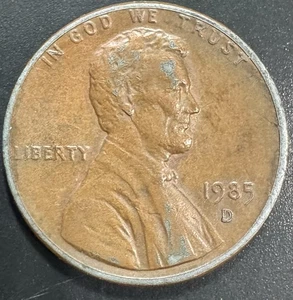 1985-D Lincoln Cent With Error. Double Die Date And Mint Mark - Picture 1 of 3