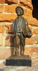 GIUSEPPE SOPRANI “ CIOTTI “ PIACENZA SCULTURA IN BRONZO FIRMATA CRAVEDI CM 30 - Imagen 1 de 7