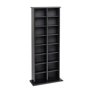 Prepac Double Media (DVD,CD,Games) Storage Tower, Black - Picture 1 of 7